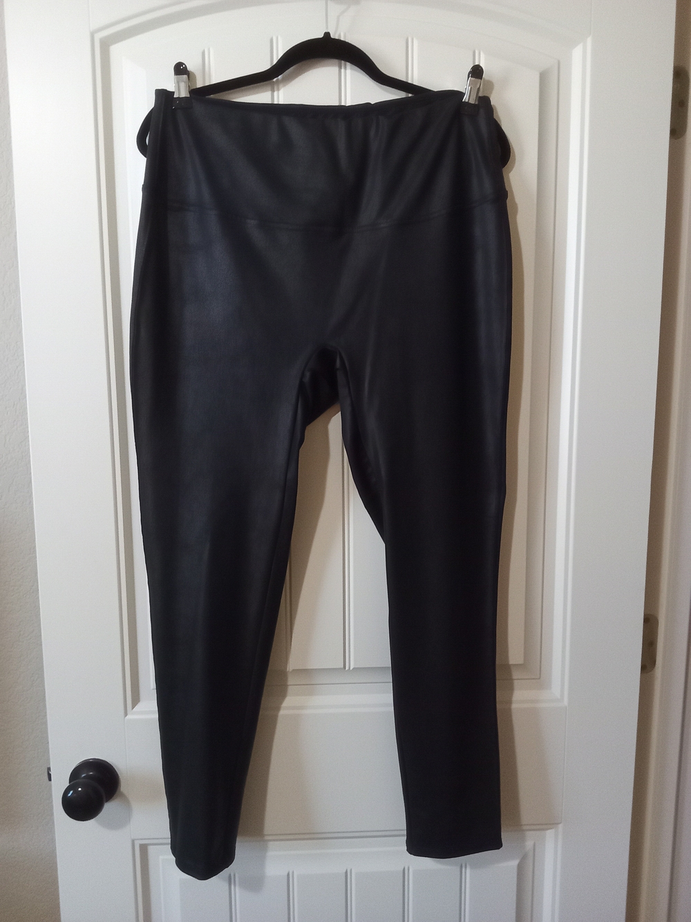 Diane Gilman (DG2) Black Faux Leather Leggings Sz XL